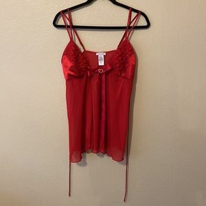 5/$10❤️❤️❤️SEXY Je T’Adore Baby doll! Red! With Rhinestones